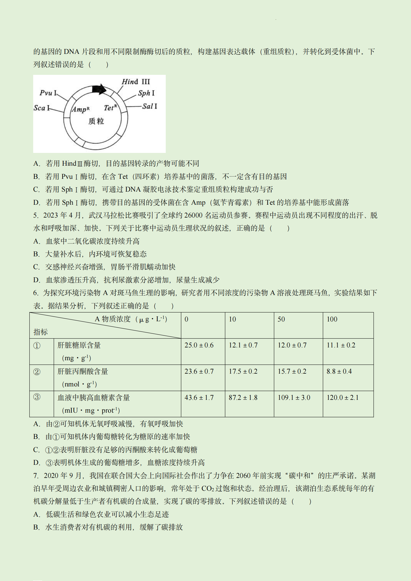 2023年高考真题及答案